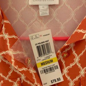 Classic Charter Club Tunic Top with Three Quarter Detailed Length Sleeve.